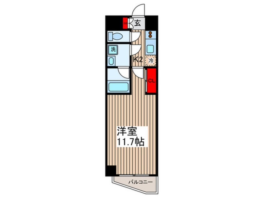 間取図 プロスペクト門前仲町（704）