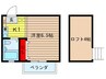 メゾン泉 1Kの間取り