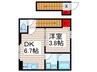 コージーコートshin 1DKの間取り