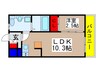 ティアラ緑が丘Ⅱ 1LDKの間取り