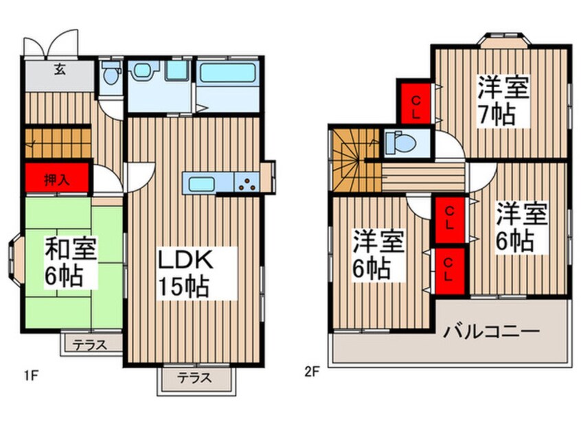 間取図 北区別所町戸建て１