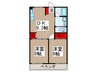 上尾根貝戸 2DKの間取り