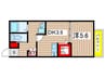 シャルコートSOGA 1DKの間取り