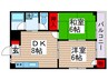 プレステージⅡ 2DKの間取り