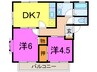 シャルマンＡ 2DKの間取り