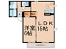エスポワールA 1LDKの間取り