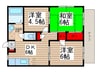 ラフォーレ・京Ａ 3DKの間取り