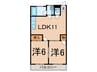 三玉ビル 2LDKの間取り
