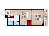 パレス福栄 1DKの間取り