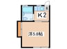 第二千草ハイツ 1Kの間取り