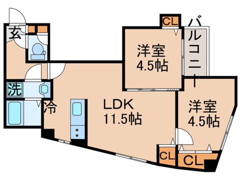 間取図 ガーデンフォレスト親水公園