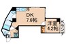 ガーデンフォレスト親水公園 1DKの間取り