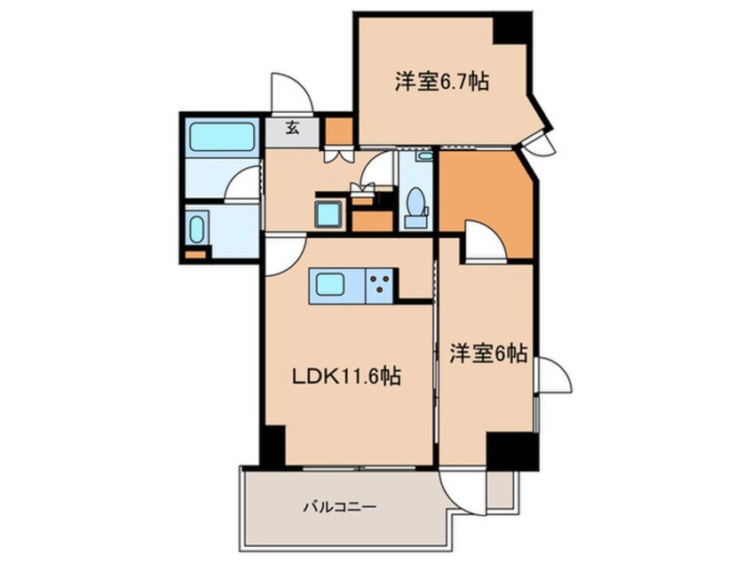 間取図 フルハウス飯田橋