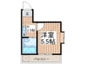 ソフィア川口芝 1Kの間取り