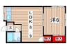 プラザドゥサン 1LDKの間取り