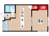 プラザドゥサン 1LDKの間取り
