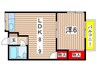 プラザドゥサン 1LDKの間取り