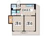 レジデンスヨシダ 2DKの間取り