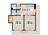 レジデンスヨシダ 2DKの間取り