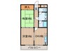 東府中マンション 2DKの間取り