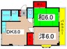 ホ－セン 2DKの間取り