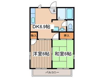 間取図 グリ－ンヒル橋本Ｄ