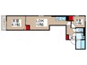ルリアン北小岩Ⅱ 2LDKの間取り
