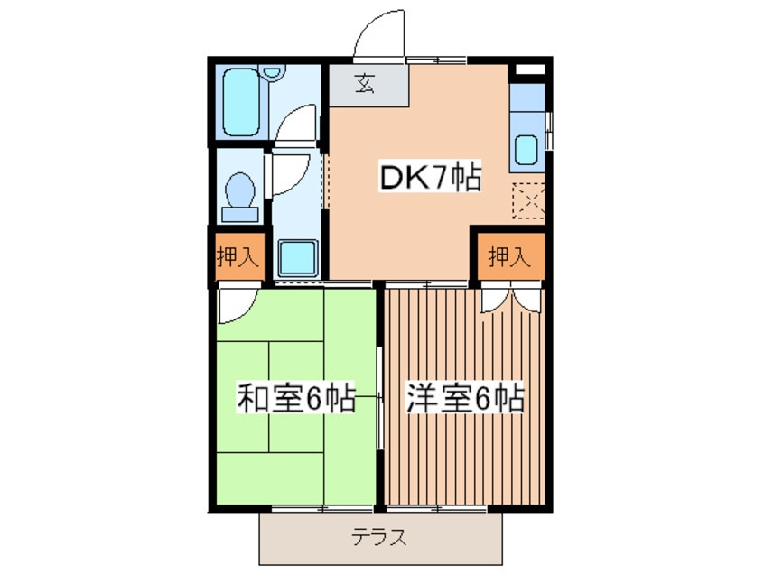 間取図 湘南ブル－バ－グＢ