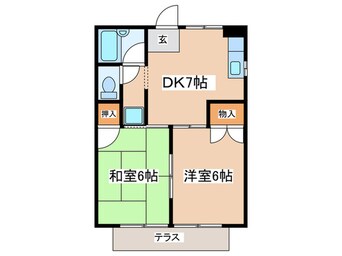 間取図 湘南ブル－バ－グＢ