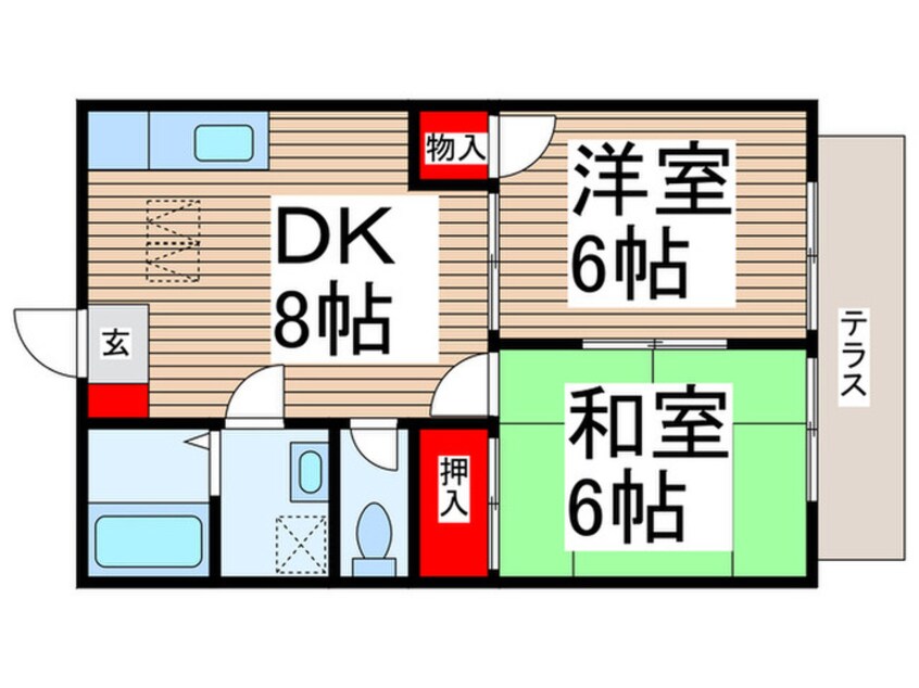 間取図 フラワ－ハイツ