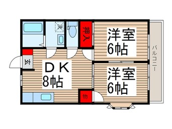 間取図 フラワ－ハイツ