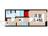 ヴォレ・ソレイユ北千住 1Kの間取り