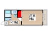 長谷ビルマンション二十世紀 1Kの間取り