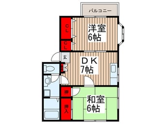 間取図 パ－クサイドＢ