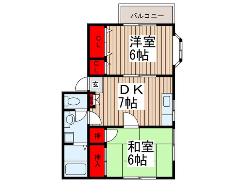 間取図 パ－クサイドＢ