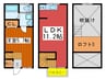 Casa Kirara 1LDKの間取り
