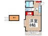 コーポリューヨ 1Kの間取り