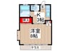 コーポリューヨ 1Rの間取り