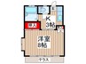 コーポリューヨ 1Rの間取り