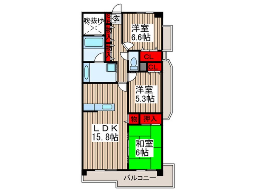 間取図 パティオタワ－大宮