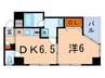 文京ツインタワ－ 1DKの間取り