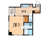 文京ツインタワ－ 1Kの間取り