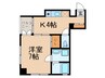 文京ツインタワ－ 1Kの間取り