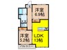 ユニコーン 2LDKの間取り