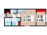 CASA PIAZZA北千住 1LDKの間取り