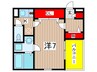 アンプル－ルフェ－ルアイ 1Kの間取り