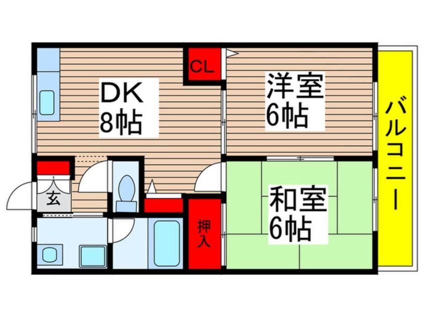 間取図 ＫＭハイツＢ棟