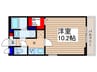 リコルテ霞ヶ丘 1Kの間取り