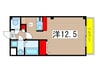ブライトコ－ト 1Kの間取り