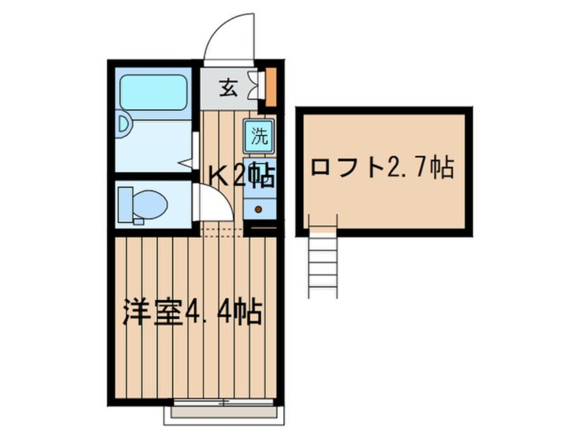 間取図 ポンデロッサ小田弐番館